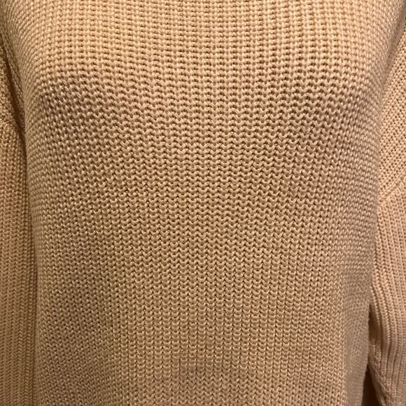 H&M Divided Crème Ribbed Mock Neck Sweater Oversized Size L - Picture 4 of 10